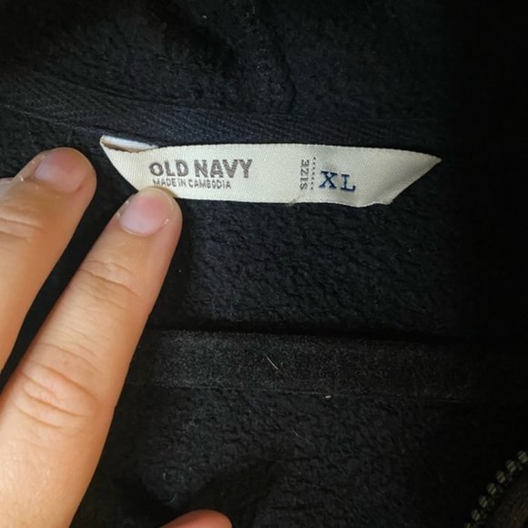 ✨3/$25 Old Navy Kids Full Zip Black Hoodie Youth Unisex Size XL - Picture 2 of 7